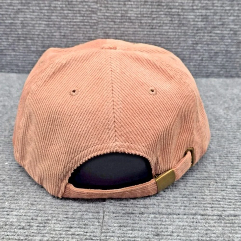 Atomic Child Hat Cap Womens‎ Strap Back Pink Corduroy Peace Sign Casual Outdoors